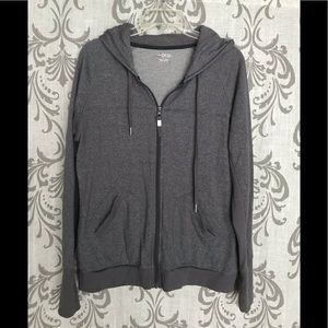 BCG large womens gray sweat jacket